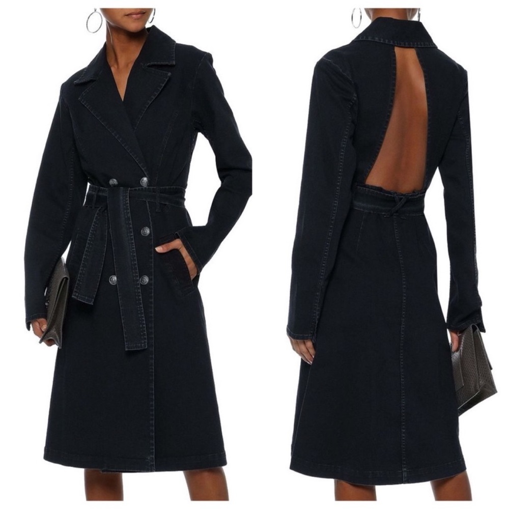 Marissa Webb Ross Overdyed Denim Trench Dress
